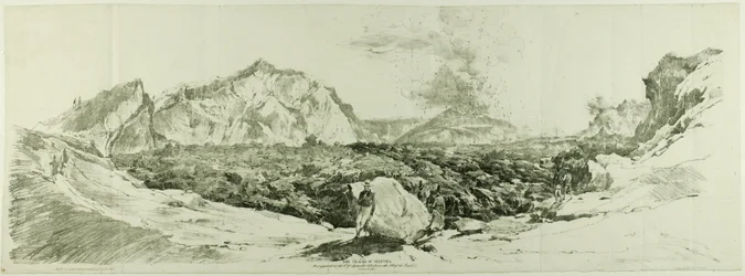 De krater van Vesuvius